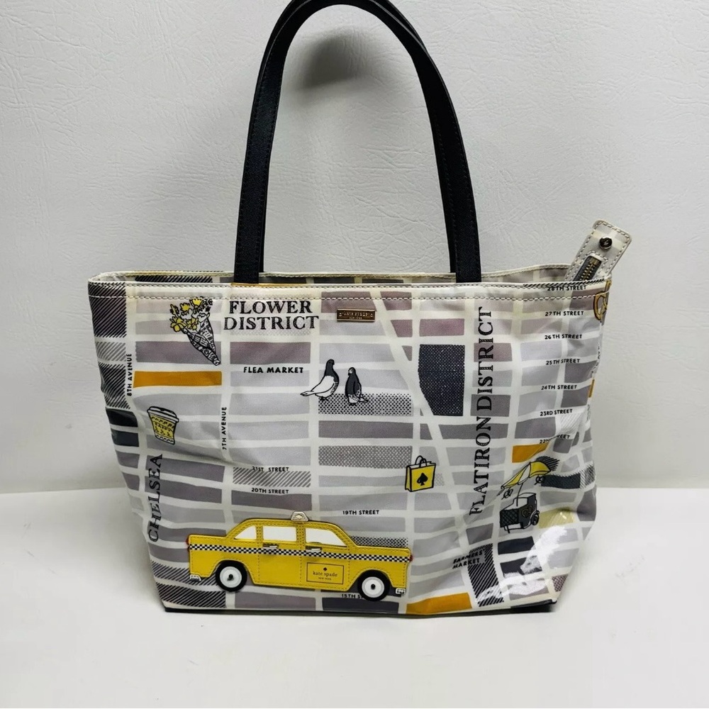 Kate Spade Yellow Taxi Cab New York Francis Tote Bag Shoulder Handbag
